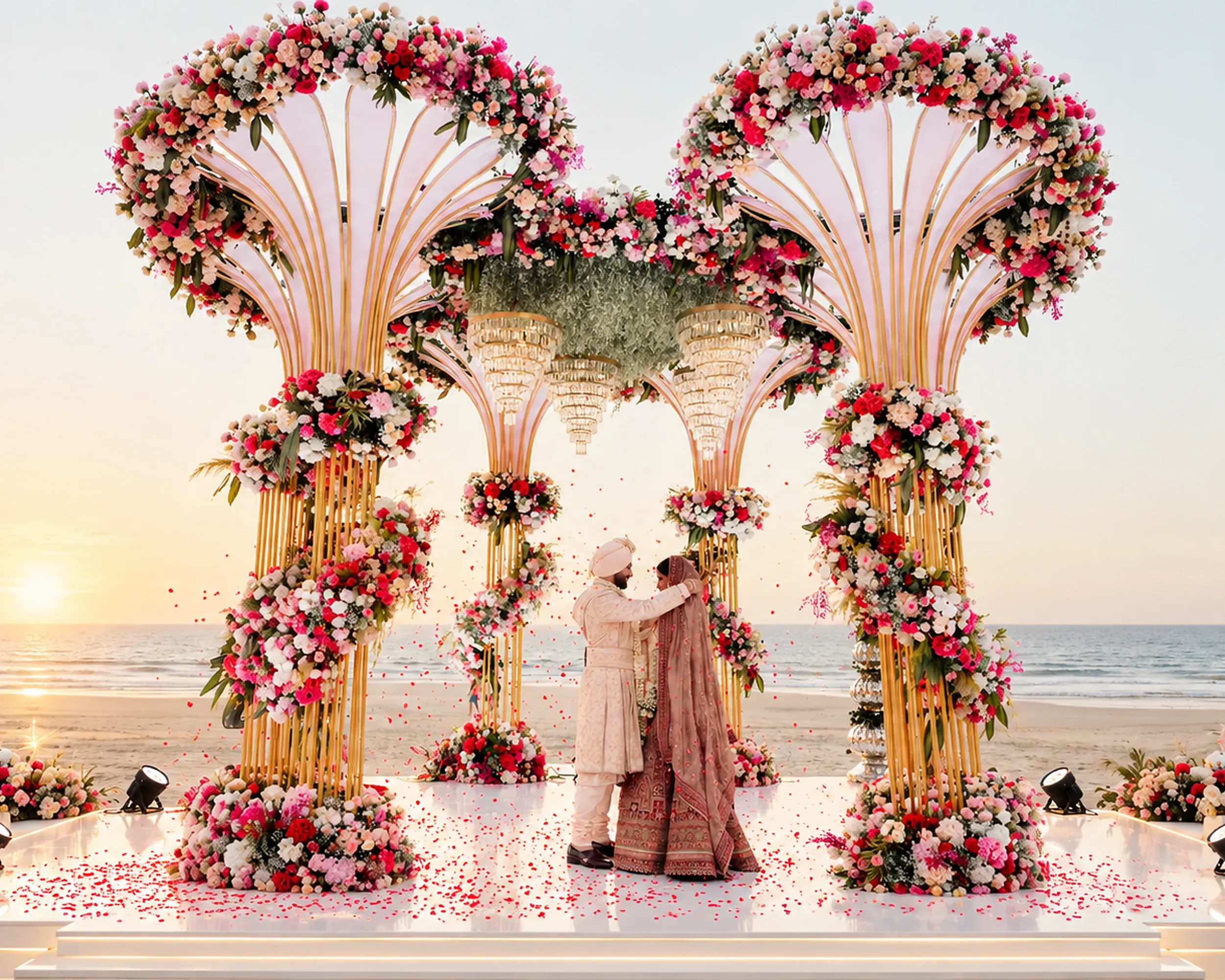 Destination wedding mandap